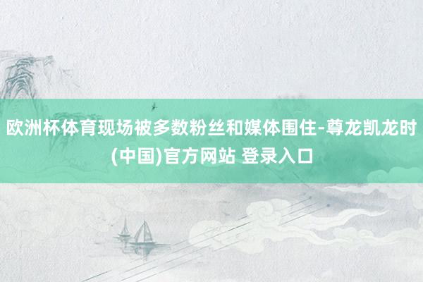 欧洲杯体育现场被多数粉丝和媒体围住-尊龙凯龙时(中国)官方网站 登录入口