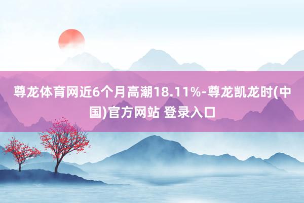 尊龙体育网近6个月高潮18.11%-尊龙凯龙时(中国)官方网站 登录入口