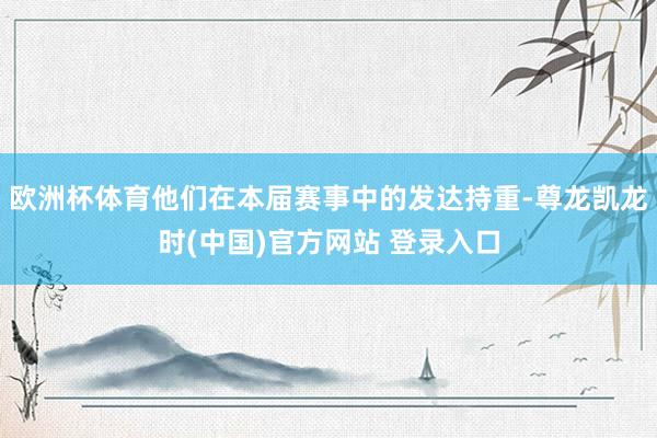 欧洲杯体育他们在本届赛事中的发达持重-尊龙凯龙时(中国)官方网站 登录入口